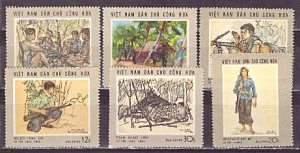 Вьетнам, 1969, Военная Живопись, 6 марок